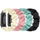 thumbnail image 1 of wonima11 4Pcs Women Men Scrunchie Elastic Braided Solo Loop Stretchy Straps Nylon SportBand Wristband For Charge 5 (Medium, Black+White+Green+Pink), 1 of 1
