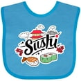 thumbnail image 3 of Inktastic Cute Sushi Illustration Boys or Girls Baby Bib, 3 of 4