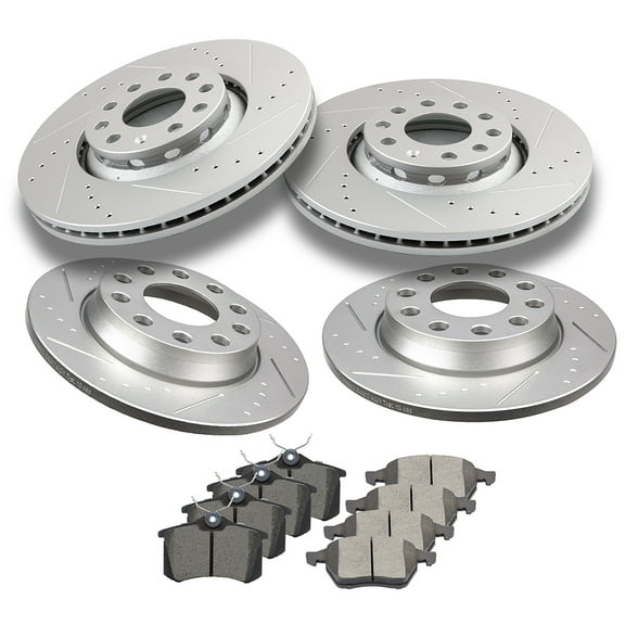 Brake Pads,ECCPP 8pcs Ceramic Disc Brake Kits fit for 10 for Buick Allure,10-16 for Buick LaCrosse,11-17 for Buick Regal,13-16 for Chevy for Malibu,16 for Chevy for Malibu Limited,11 for Saab