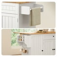 thumbnail image 6 of Kitchen Island with Storage - Lofka Rolling Kitchen Cart with Solid Wood Top,Drawers,Spice Rack & Towel Bar - Mobile Workstation for Small Kitchen,Dining Room ,White, 6 of 10