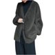 thumbnail image 2 of Suéter de cuello en V para mujer, ropa exterior de otoño e invierno, suéter de lana de visón sintético, suéter de punto con temperamento, cárdigan de punto con mangas al hombro, suéter de cuello en V,, 2 of 6