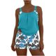 thumbnail image 2 of Traje de baño de dos piezas para mujer, tankini, estampado de hojas, bikini dividido, traje de baño de dos piezas para mujer, tankinis, trajes de baño de 2 piezas para mujer, trajes de baño para mujer, 2 of 6