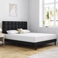 thumbnail image 2 of HAIIDE Queen Size bed Frame with Fabric Upholstered Headboard,Black, Easy Assembly, 2 of 7