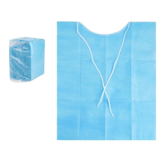 30pcs Clinic Waterproof Bibs Disposable Hygienic Protective Cover