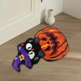 thumbnail image 3 of Clearance! Cute Pumpkin Fall Halloween Bathroom Mat Microfiber Gothic Halloween Bathroom Rug Non Slip Washable Funny Pumpkin Halloween Shower Bathroom Rug Bathroom Deco A, 3 of 4