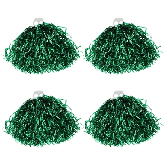 LABSERRON 4Pcs Cheerleader Pom Poms for Girls 11.8x5.9x3.9in Green Color Encrypted Fine Silk