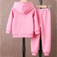 thumbnail image 4 of Karoyedx Boys Outfits Toddler Boy Clothes Outfits Long Sleeve Hoodie Sweatshirt Pants Set 2PCS Baby Boys Fall Winter Sweatsuit Pink Size,3-4 Years, 4 of 4