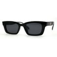 thumbnail image 3 of Retro 1990s Rectangle Cat Eye Vintage Sunglasses All Black, 3 of 4