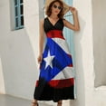 thumbnail image 5 of PUERTO RICAN FLAG by Solomaskx Sleeveless Dress Dresses Women Summer Evening Dresses Ladies Bohemia Long Dresses, 5 of 9