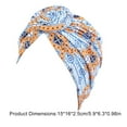 thumbnail image 5 of Sonducket Bohemian Styles Turbantes para mujer Diseño elástico Headwrap Pre-Tied Cap Skullcap plisado Sombreros de moda Swirly Headcover cielo azul Type3 NO3 Sonducket AP008212-21, 5 of 5