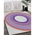 thumbnail image 2 of Ahgly Company Indoor Square Patterned Purple Novelty Area Rugs, 3' Square, 2 of 6