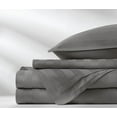 thumbnail image 5 of California King Sheets by , Genuine 100% Organic Viscose Derived from Bamboo Bed Sheet Set, Soft & Cooling, Double Stitching, Lifetime Quality Promise (California King, Jacquard Stone), 5 of 9