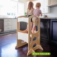 thumbnail image 3 of Little Partners Learning Tower Adjustable Height Kitchen Step Stool, Toddler Tower, Encourages Learning, Independence, and Engagement, Safety Climbing Tower for Kitchen Counter - Natural, 3 of 8