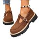 thumbnail image 4 of Zapatos de Tacón Bajo de Moda Casual Versátil Más Tamaño de Color Sólido Dedo Redondo de un Pie Mochilas con Correas de Zapato Ajustables para Tacones, 4 of 9