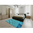 thumbnail image 4 of Ahgly Company Indoor Square Patterned Dark Cyan Green Area Rugs, 8' Square, 4 of 6