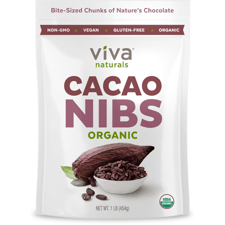 Viva Naturals Organic Cacao Nibs, 1 lb (Best Cacao In The World)