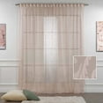 thumbnail image 2 of 3S Brother's Pink Lace Sheers Extra Long Floral Style Curtains Set of 2 Panels Rod Pocket & Back Tab Home Décor Window Custom Made Drapes 10-30 Ft. Long -Made in Turkey Each Panel (52"W x 72"L), 2 of 6