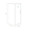 thumbnail image 6 of Space Solutions 35.5 inch High 3 Shelf Storage Locker Cabinet, Welded Metal, Fully Assembled, Vented Door, White, 6 of 6