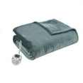 thumbnail image 4 of OLLIIX Serta Plush Heated Blanket, Blue, Full, 4 of 9