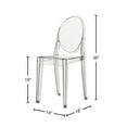 thumbnail image 2 of Chaise de Salle à Manger Empilable Transparente Casper (Lot de 2), 2 of 4