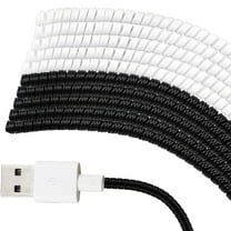 Topboutique Spiral Cable Protector,10 Pcs Chargers Cord Protector,Data Cable Protective Sleeve,Flexible Cable Wire Protector,Data Lines Cover for Phone Charge Cable/USB Data Cable,Black   White