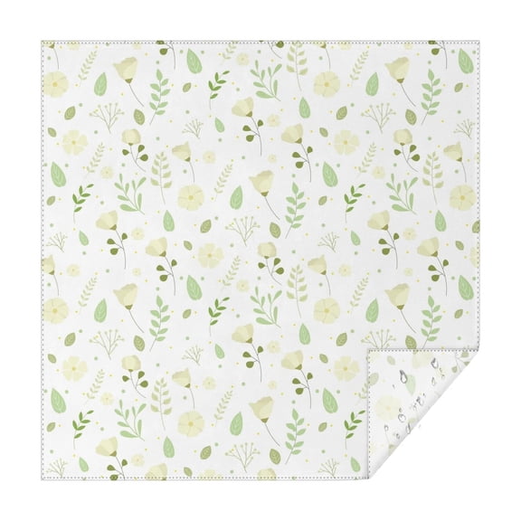 Floral Square Tablecloth 42x42in(107x107cm) – Waterproof Polyester Printed Table Cover, Wrinkle Resistant & Washable for Kitchen Dining Picnic Party Decor, Thanksgiving,Christmas, Spring,Flower