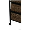 thumbnail image 2 of Benzara Animal Print Metal Rack with 6 Spacious Drawers, Black and Brown, 2 of 2