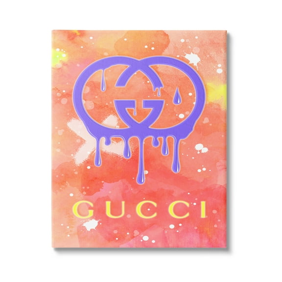 Stupell Industries Glam Modern Paint Drip Typography Painting Gallery Wrapped Canvas Print Wall Art, 16 x 20