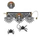 thumbnail image 4 of Ghost Skull Head Araña Cadena de mano Pulsera de dama de encaje negro Accesorios de fiesta de Halloween, 4 of 5