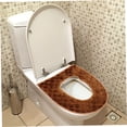 thumbnail image 6 of TABLZONE Brown Washable Plush Toilet Seat Cushion Thick Soft Comfortable Bathroom Accessory Pad Flexible Design, 6 of 6