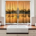thumbnail image 2 of Ambesonne United States Kitchen Curtains, American Capital City, 55"x39", Apricot and Ginger, 2 of 3