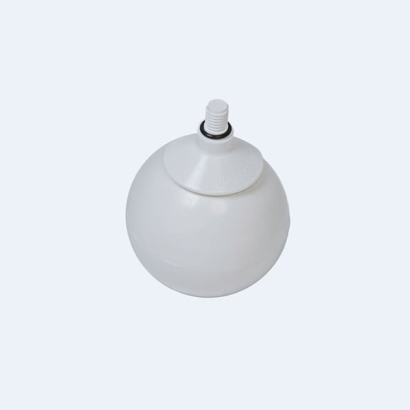 Ambutech 8mm Threaded Rolling Ball Tip - White