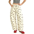thumbnail image 2 of Polka Dot Casual Women's Jeans Summer Wave Dot Denim Pants Straight Leg Cotton Loose Fit Daily Wear for Female, 2 of 6