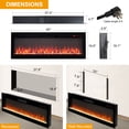 thumbnail image 3 of Indoor Fireplace 70 inch Fireplace TV Stand for TVs up to 70",with 60"smart Electric Fireplace,white,Fireplace Accessories, 3 of 7