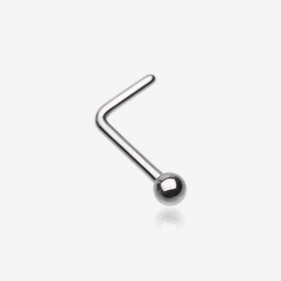 Implant Grade Titanium Ball Top L-Shaped Nose Ring