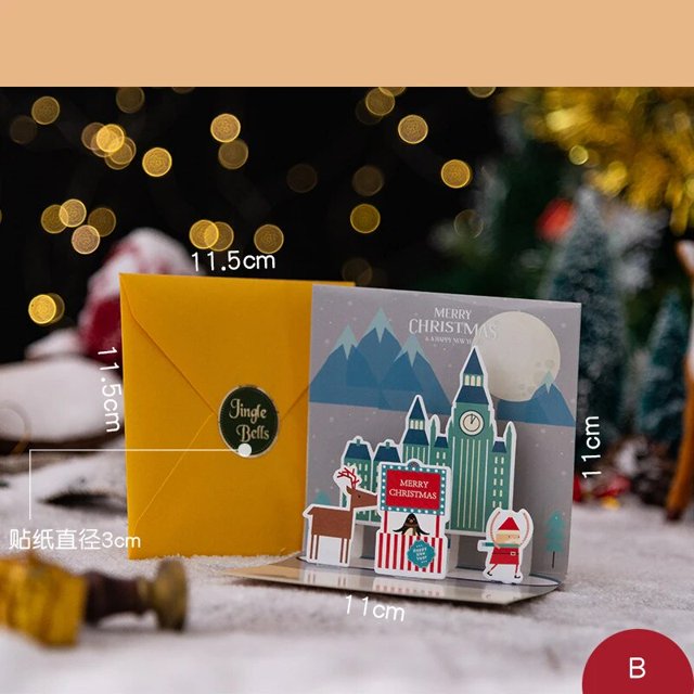 Tarjetas 3D plegables de Feliz Navidad, muñeco de nieve, tarjeta de felicitación del Festival de Santa, decoración de Navidad, fiesta de año nuevo, invitación, regalo, postal