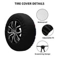 thumbnail image 2 of Honeii Daisy Flowers Print Tire Covers, Waterproof Anti-UV Sun Snow Rain Tire Covers for Trailers, RV, Camper, SUV, Truck-15 inch, 2 of 6