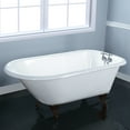 thumbnail image 2 of Aqua Eden VCT3D483018NT5 48-Inch Cast Iron Roll Top Clawfoot Tub with 3-3/8 Inch Wall Drillings, White/Oil Rubbed Bronze, 2 of 5