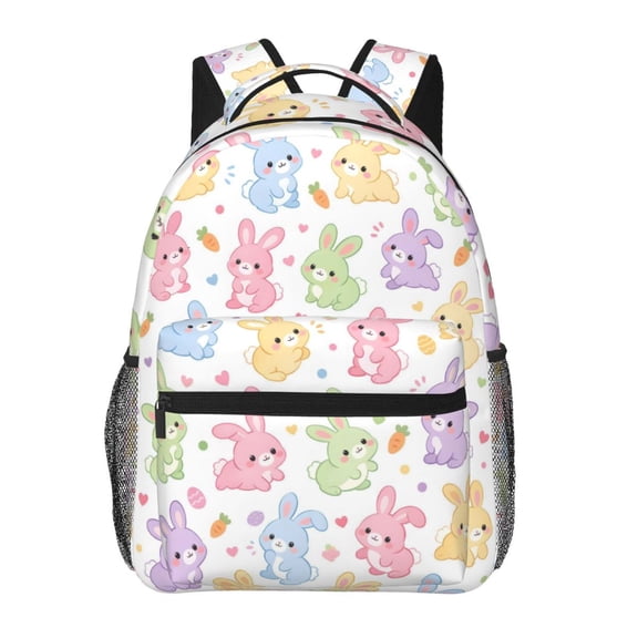 Easter Cute Bunny Backpack Lightweight Rucksack Travel Bag for Men and Women