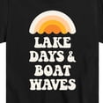 thumbnail image 3 of Instant Message - Lake Days And Boat Waves - Toddler And Youth Short Sleeve Graphic T-Shirt, 3 of 6