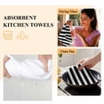 thumbnail image 6 of Black Striped Kitchen Towel Dish Cloths Set of 2, Microfiber Soft Kitchen Hand Towels, Modern Farmhouse Black and White Stripes Absorbent Quick Drying Dishcloths 18 x 28 Inches, 6 of 8