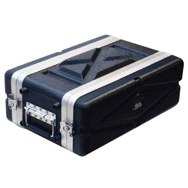 Seismic Audio - SALWR3S - Lightweight 3 Space Compact ABS Rack Case - 3U PA DJ Amp Effects Shallow Rack Case