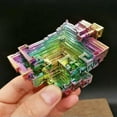 thumbnail image 3 of VIVIDELLE Rare Natural Aura Quartz Rainbow Titanium Bismuth Crystal Cluster Specimen Stone-60-70g, 3 of 9