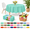 Aqua-12 Pack 84" Round, variant on Aqua 12 Pack 54" x 108" Rectangle Plastic Disposable Tablecloths