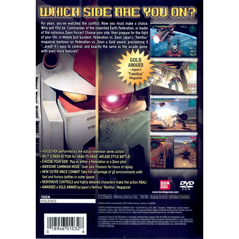 GUNDAM FEDERATION vs ZEON PS2 北米版 Mobile Suit Gundam Federation vs Zeon DX Zeta Gundam