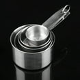 thumbnail image 1 of Stainless Steel Durable Measuring Cup, Measuring Spoons, Reusable Baking Use For Measure Dry Ingredients Measure Liquid Cooking Use, 1 of 8