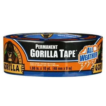 Gorilla Permanent All Weather Black Tape 1.88 in x 10 Yard