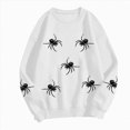 thumbnail image 6 of NOLDARES Halloween Sweatshirts for Women Spider Sweater Cute Spooky Shirt Fall Winter Spooky Pullover Tops,White,XXL, 6 of 6