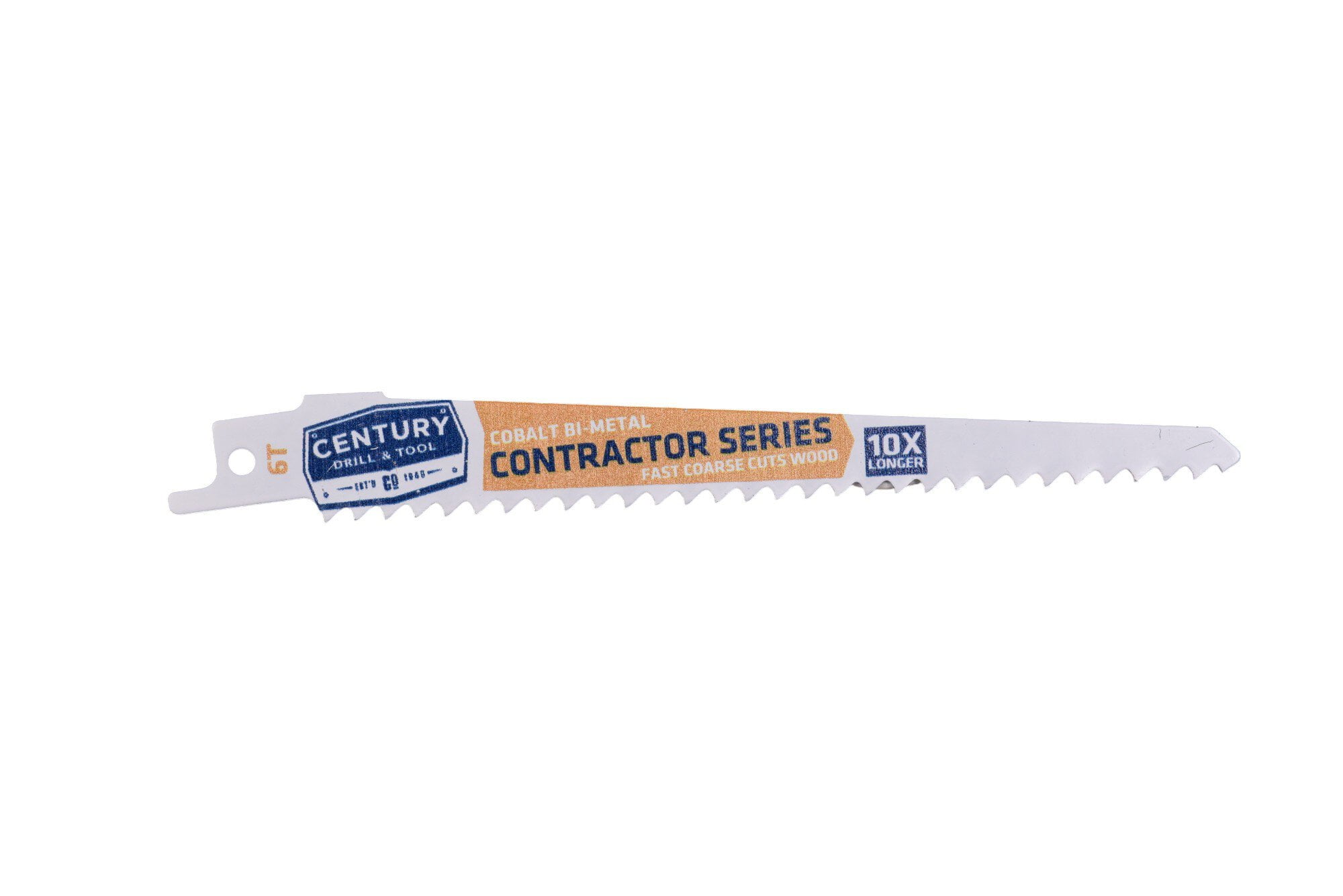 Century Drill & Tool 07706 6" Contractor Series Bi-Metal Reciprocating Saw Blade, 6T, 25 Pack