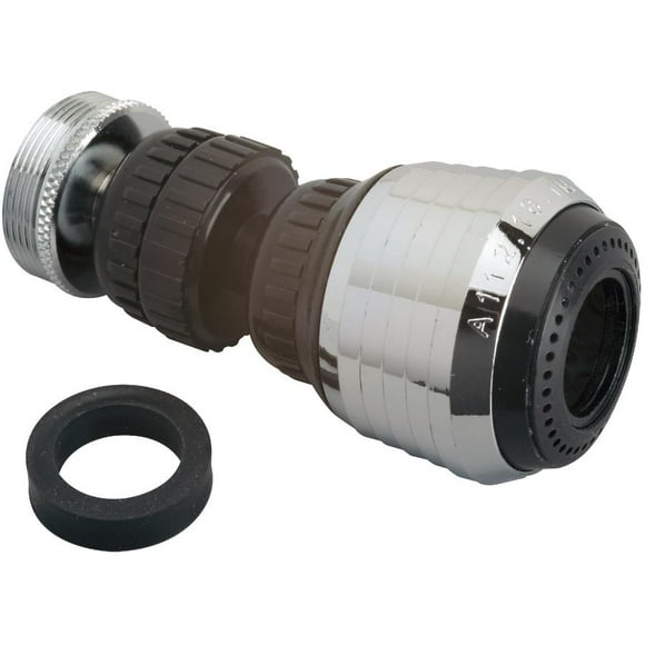 360 Degree Double Swivel Faucet Aerator - Black